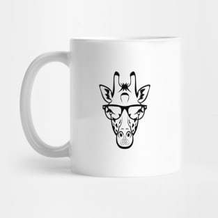 Giraffe Tallest Funny Animal With Trendy Glasses In Safari Mug